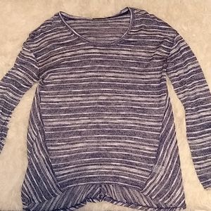 Apt. 9 Long Sleeve Blue and White Top